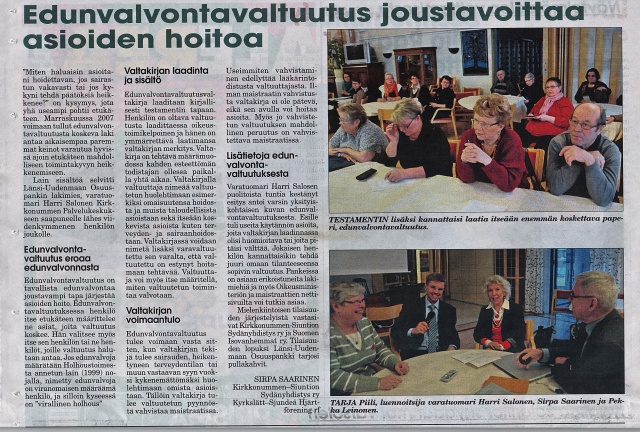 Edunvalvontavaltuutustilaisuus Kirkkonummella 17.
